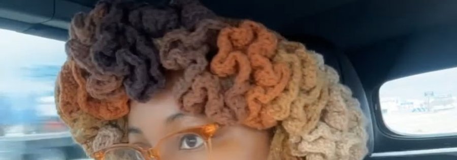 Crocheted hair piece